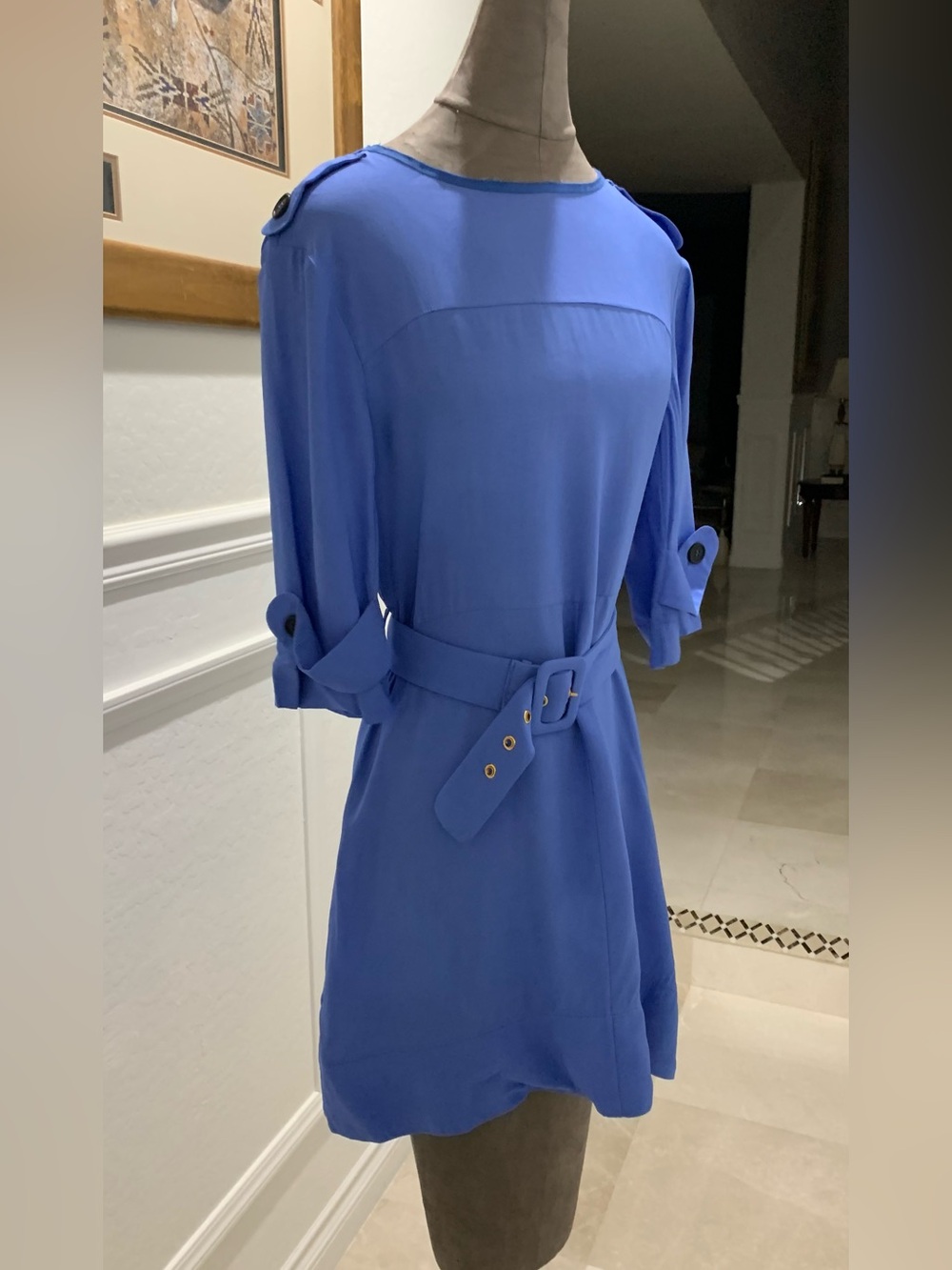Marni Women's Periwinkle/Blue Belted SUMMER 2013 RARE Dress IT 40/US 4